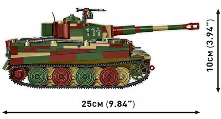 Klocki COBI 3124 Czołg PZKPFW VI TIGER AUSF.E 2IN1 862KL 114