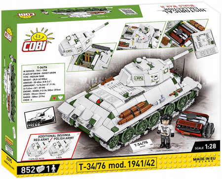 Klocki Wojskowe COBI  2595 H T-34/76 mod. 1941/42 Czołg Radziecki