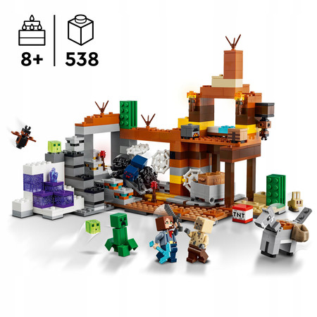 LEGO Minecraft 21263 Kopalnia w Badlandach Creeper Pająk Szlamy TNT Wybuch