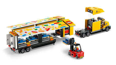 LEGO City 60440 Żółta Ciężarówka Dostawcza Samochód Wózek Widłowy 4 Figurki