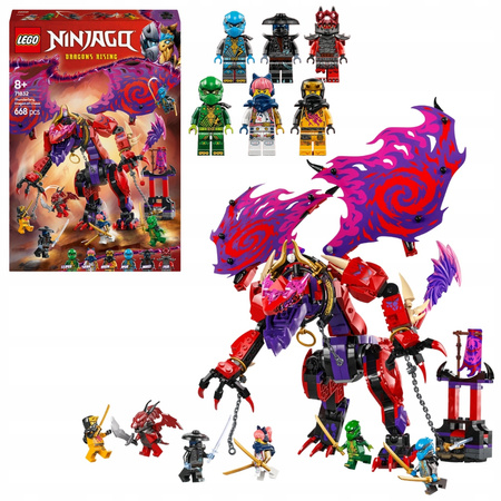 LEGO Ninjago 71832 Duży Smok Chaosu Kiełogrzmot Minifigurki Dragon Miecz