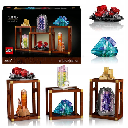 LEGO Ideas 21362 Kolekcja minerałów Kamienie Przyroda Sztuka