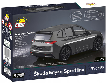 KLOCKI COBI 24576 Samochód Škoda Enyaq Sportline SKODA 92 El.