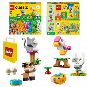 LEGO Classic 11034 Kreatywne zwierzaki Oczy Buzie Pies Kot Chomik Akcesoria