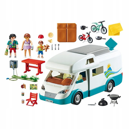 Playmobil 70088 Auto Kempingowe Camper Samochód Kamper 3 Figurki Akcesoria