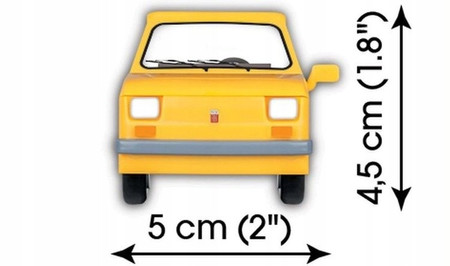 Polskie Klocki Cobi Samochód Auto Fiat 126P 24530 Żółty Maluch Autko
