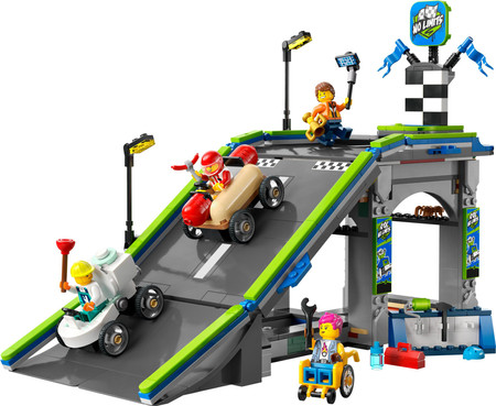 LEGO City 60460 Tor Wyścigowy z Rampami Wyścigówki Samochody Hotdog Toaleta