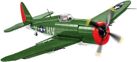 Polskie Klocki Wojskowe COBI 5737 samolot myśliwski P-47 Thunderbolt