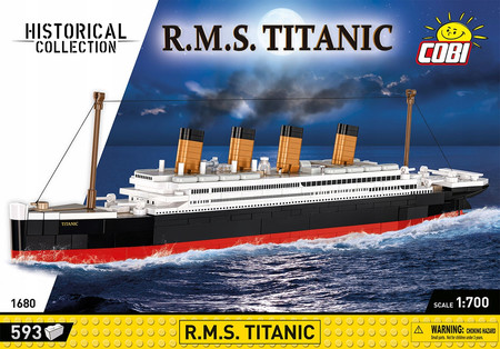 Polskie Klocki Cobi 1680 Statek R.M.S. TITANIC Klocki Historyczne Model