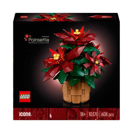 LEGO Botanicals ICONS 10370 Gwiazda Betlejemska Poinsecja Kwiaty Ozdoba