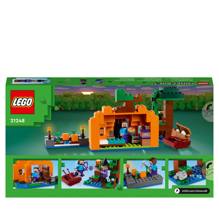 LEGO Minecraft 21248 Dyniowa farma Dom Steve Czarownica Łódka Pole Dynia