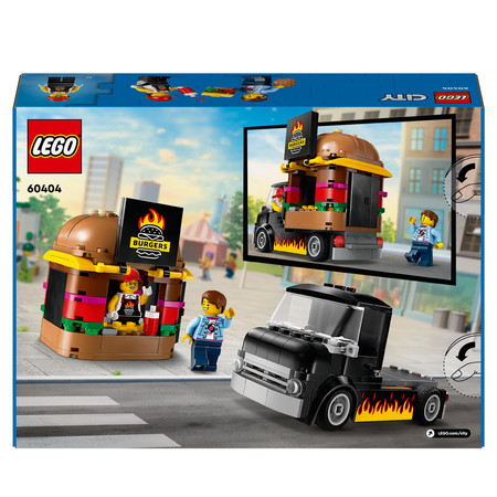 LEGO City Samochód food truck Ciężarówka z burgerami 60404 Auto Fast Food