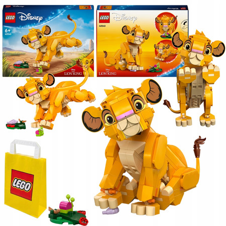 LEGO Disney 43243 Król Lew lwiątko Simba Lew Simba z Króla Lwa