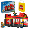 LEGO City 60407 Autobus Czerwony Piętrowy Autokar 5 Figurek Zdejmowany Dach