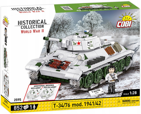 Klocki Wojskowe COBI  2595 H T-34/76 mod. 1941/42 Czołg Radziecki