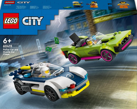 LEGO City Policja 60415 Pościg radiowozu za muscle carem 2 x Samochód Auto