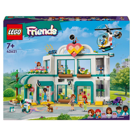 LEGO Friends 42621 Szpital Duży Zestaw Helikopter Oddział Położniczy Winda