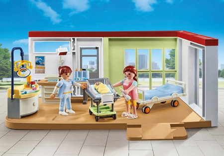 OUTLET Playmobil Action Heroes Oddział położniczy 71616 Szpital Klinika Położna