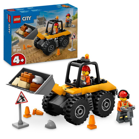 LEGO City 60450 Żółta Ładowarka Kołowa Budowa Młot Pneumatyczny Gruz