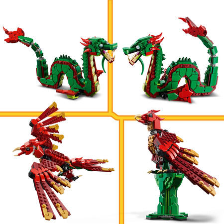 LEGO Creator 3w1 31161 Średniowieczny Smok Wąż Morski Mityczny Feniks