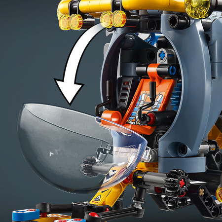 LEGO Technic 42201 Badawcza Łódź Podwodna Okręt Obrotowe Śmigła Ocean