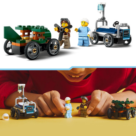 LEGO 60459 City - Zestaw wyścigówek: samolot kontra łóżko szpitalne Miasto