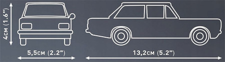 Polskie Klocki COBI 24597 Samochód Opel Rekord C-Schwarze Witwe Auto 1:35