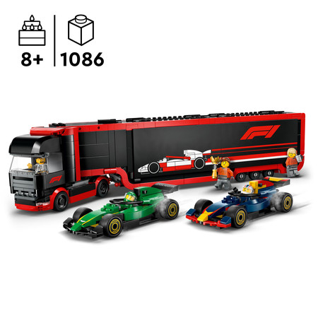 LEGO City 60445 City 60445 Ciężarówka F1 z samochodami F1 RB20 i AMR24