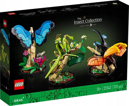 LEGO Ideas 21342 Kolekcja owadów Insect Collection Modliszka Motyl Chrząszc
