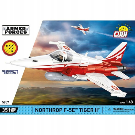 Klocki Wojskowe Cobi 5857 Samolot Northrop F-5E Tiger II Figurka +Podstawka