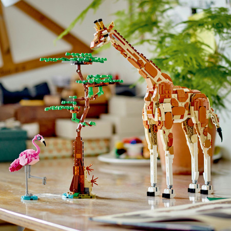 LEGO Creator 3w1 Ruchome Figurki Dzikie zwierzęta z safari 31150 Żyrafa Lew
