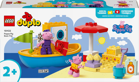 LEGO Duplo 10432 Świnka Peppa i Rejs Łodzią Statek Duże Klocki dla 2 3 4lat