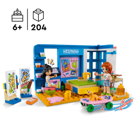 LEGO Friends 41739 Pokój Liann Pracownia Sztuki Sypialnia 2 Figurki + Gekon