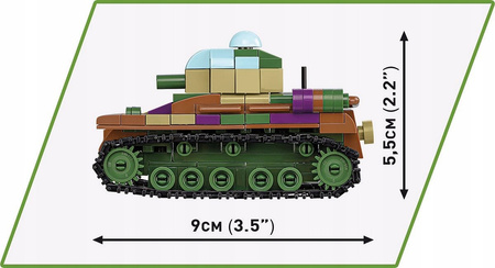 Klocki COBI 2740 3x Czołg Renault R35 - Valentine IX - Panzer I II Wojna