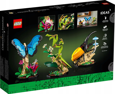 LEGO Ideas 21342 Kolekcja owadów Insect Collection Modliszka Motyl Chrząszc