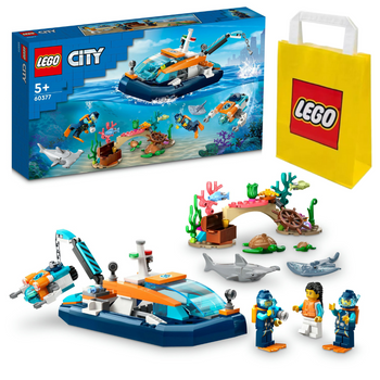 LEGO City Statek Łódka + Łódź podwodna + 3 Figurki 60377