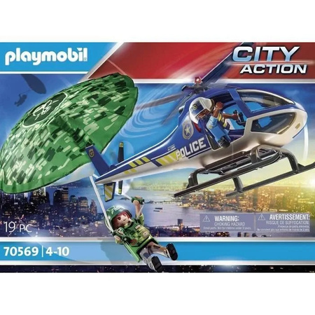 OUTLET Playmobil City Action 70569 Ucieczka ze spadochronem Policja Helikopter