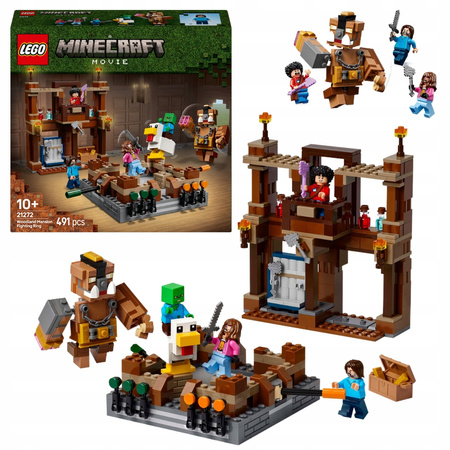 LEGO Minecraft 21272 Ring walki w Forest Seat Leśny Dwór Wojownik Zombie