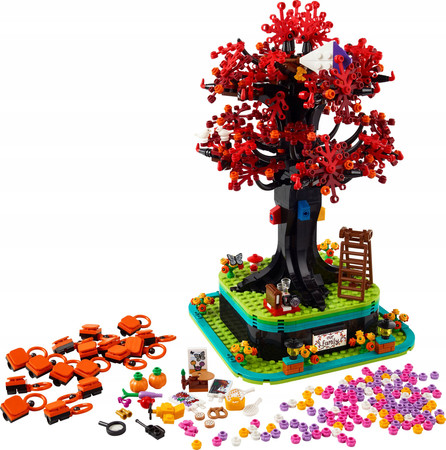 LEGO Ideas 21346 Rodzinne Drzewo Duży Zestaw 1040 el. Ozdoba Zawieszki