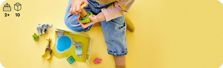 LEGO Duplo 10971 Dzikie Zwierzęta Słoń Żyrafa Duże klocki dla 2 3 4 Latka