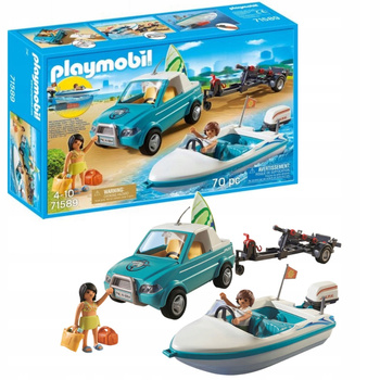 Playmobil 71589 surfer-pickup z motorówką