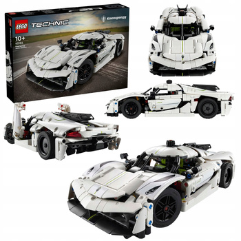 LEGO Technic 42184 Biały hipersamochód Koenigsegg Jesko Absolut Samochód