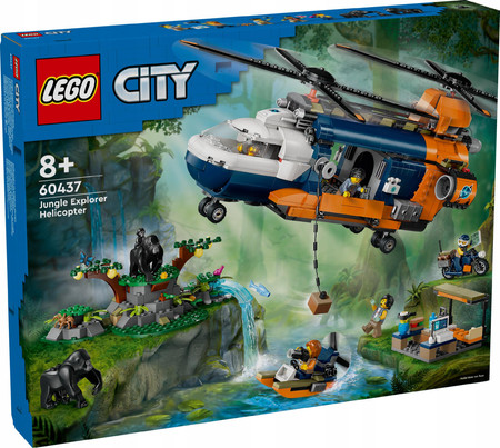 LEGO City 60437 Helikopter zwiadowczy w dżungli w bazie Base Camp