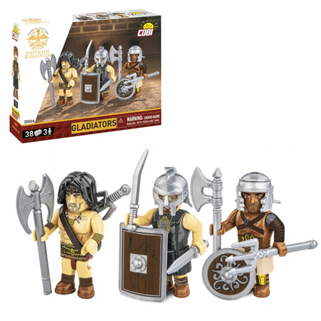 COBI 20066 Imperium romanum Gladiatorzy 3 Figurki Wojowników
