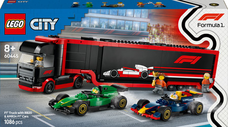 LEGO City 60445 City 60445 Ciężarówka F1 z samochodami F1 RB20 i AMR24
