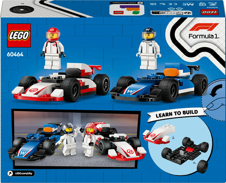 LEGO City 60464 Miasto Samochody wyścigowe Williams Racing i Haas F1