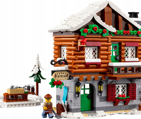 LEGO ICONS 10325 3 Piętrowa Górska Chata Lodowisko Skuter 5 Figurek Akcesor