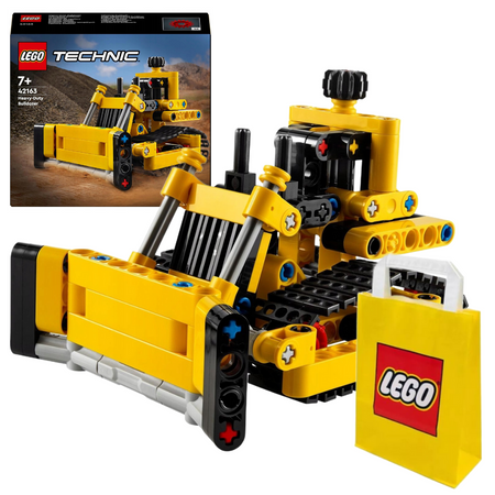 LEGO Technic Ciężki buldożer 42163 Spychacz model na gąsienicach Budowa