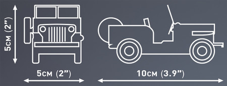 COBI 24517 JEEP WILLYS CJ-2A Wersja Zielona 111 KL.