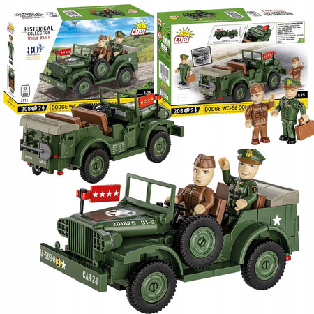 Klocki Wojsko Cobi 3111 Dodge WC-56 Command Car Samochód Dowodzenia Model
